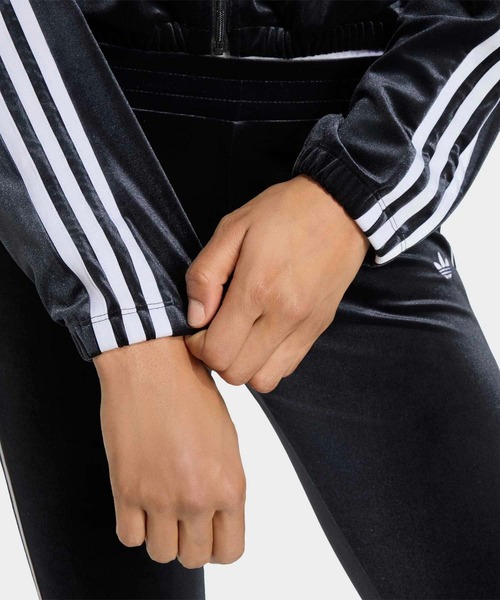 adidas(アディダス)の「ルーシュ&リボン トラックトップ(ジャージ) / トラックジャケット / アディダスオリジナルス adidas Originals(ジャージ・レディース・ブラック・MEDIUM/SMALL/X-LARGE/XX-LARGE/LARGE/X-SMALL)」の3枚目の写真
