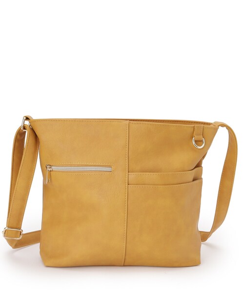 SHOO・LA・RUE(シューラルー)の「【多収納/汚れが目立ちにくい】8ポケット合皮2WAY ショルダーバッグ(ショルダーバッグ・レディース・ライトベージュ/ブルー/レッド系1/イエロー・00)」の13枚目の写真