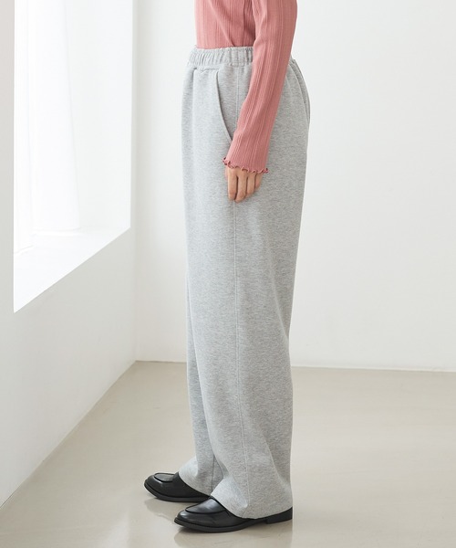 Honeys（ハニーズ）の「スウェットストレート（股下６６ｃｍ）（スウェットパンツ・レディース・ブラック/杢グレー/アイボリー/ヘザーチャコール・L/LL/M/S/SS）」の18枚目の写真
