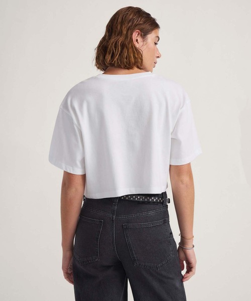 VANS（バンズ）の「RHYTHM リラックス クロップド Tシャツ / Rhythm Relaxed Crop ss White VN000RCHWHT1（Tシャツ/カットソー・メンズ・ホワイト・LARGE/SMALL/MEDIUM）」の3枚目の写真