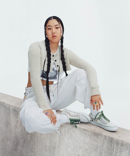 VANS（バンズ）の「RHYTHM リラックス クロップド Tシャツ / Rhythm Relaxed Crop ss White VN000RCHWHT1（Tシャツ/カットソー・メンズ・ホワイト・LARGE/SMALL/MEDIUM）」の4枚目の写真