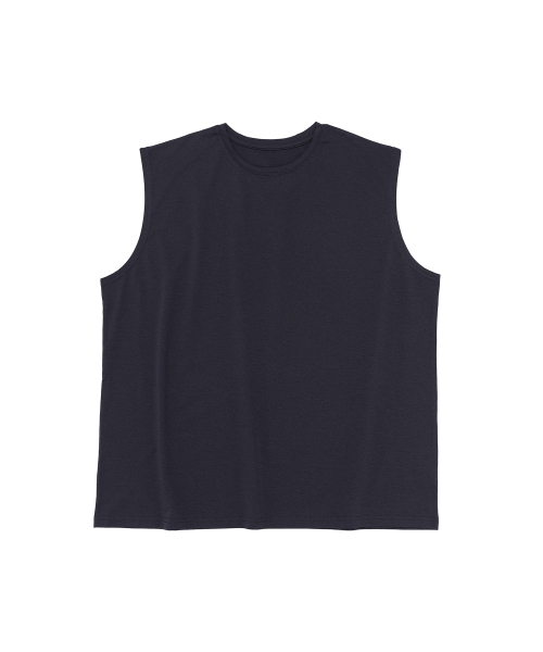 BLANKIT(ブランキット)の「ドライフローソフトクルーネックスリーブレス(チャコール)(Tシャツ/カットソー・レディース・その他・2XL/X-LARGE)」の1枚目の写真