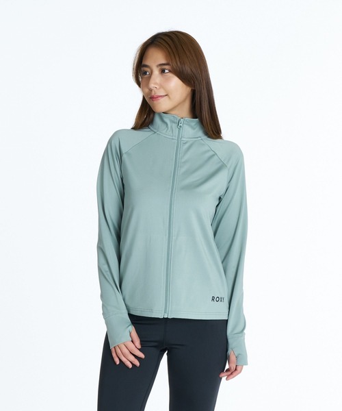 ROXY(ロキシー)の「ROXY FITNESS MY 1ST ROXY ZIP ジップアップジャージトップス /速乾/UVカット/水陸両用 【2026年秋冬モデル】/ロキシー(ジャージ・レディース・ブラック/グレー/カーキ・SMALL/MEDIUM/LARGE)」の3枚目の写真