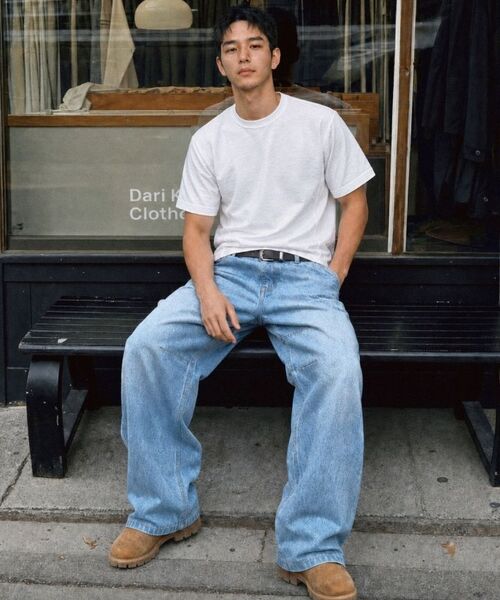 ROWDY(ラウディ)の「リラックスドスラブパネルラインクロップTシャツ_ホワイト(Tシャツ/カットソー・メンズ・その他・X-LARGE/LARGE/MEDIUM)」の5枚目の写真