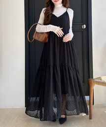 Ada.（エイダ）の「立体ドット ティアード ロング キャミワンピース（ワンピース）」