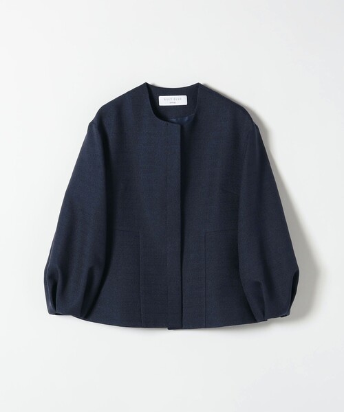 SHIPS any（シップス エニィ）の「SHIPS any:〈手洗い可能〉パフ スリーブ ノーカラー ジャケット［NAVY BLUE］（ノーカラージャケット・レディース・ネイビー/ナチュラル・ONE SIZE）」の17枚目の写真