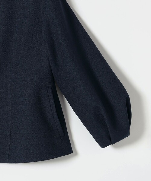 SHIPS any（シップス エニィ）の「SHIPS any:〈手洗い可能〉パフ スリーブ ノーカラー ジャケット［NAVY BLUE］（ノーカラージャケット・レディース・ネイビー/ナチュラル・ONE SIZE）」の19枚目の写真