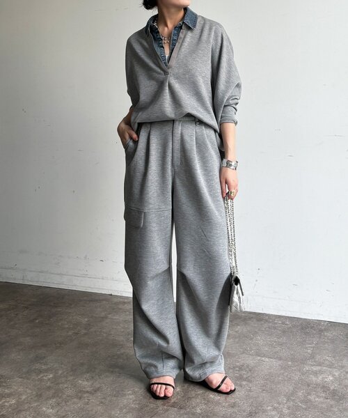 DouDou(ドゥドゥ)の「【WEB限定/セット着用可能】スムースパンツ(その他パンツ・レディース・グレー/ブラック/ベージュ・FREE)」の16枚目の写真