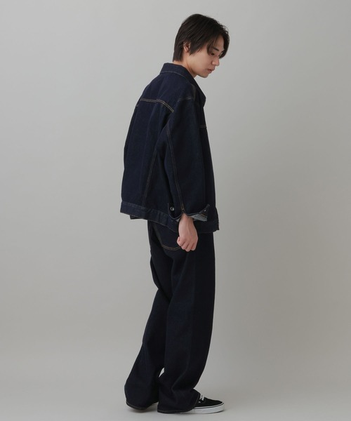 LAKOLE（ラコレ）の「デニムジャケット(MEN) / 1068075（デニムジャケット・メンズ・ブラック/インディゴブルー・MEDIUM/X-LARGE/LARGE）」の4枚目の写真