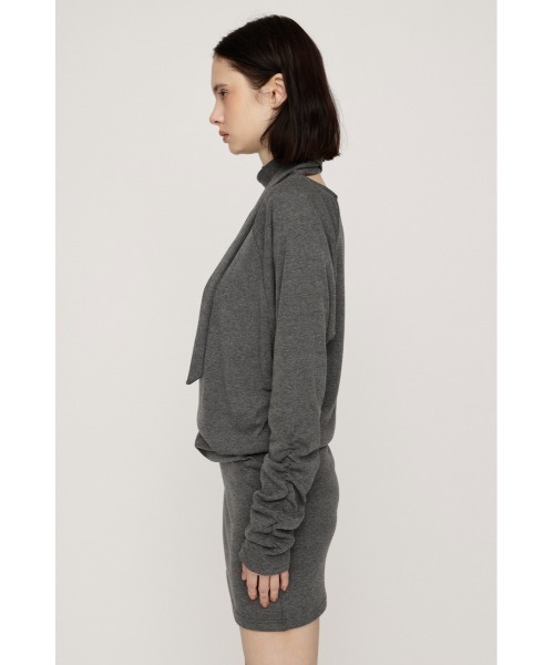 SLY(スライ)の「DOLMAN CUT TIE S/OP ドルマンスウェットショートワンピース 秋服 ミニワンピース(ワンピース・レディース・カーキ/杢グレー/ブラック・FREE)」の13枚目の写真