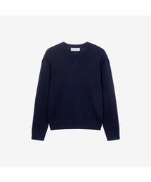 [COUTURE] コットン100% スウェット ラウンドネック オーバーサイズニット - 全3色