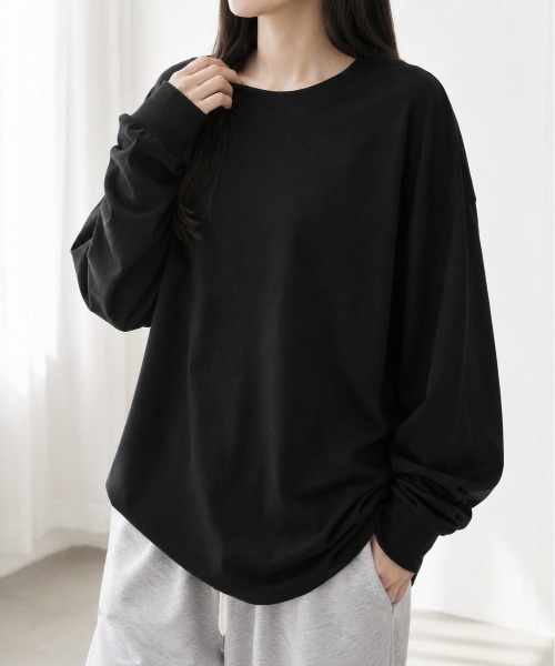 Mku Ekta(ムクエクタ)の「シンプルロンT(Tシャツ/カットソー・レディース・チャコールグレー/ブラック/ホワイト・S/M)」の20枚目の写真