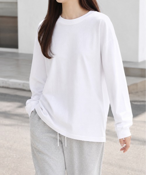 Mku Ekta(ムクエクタ)の「シンプルロンT(Tシャツ/カットソー・レディース・チャコールグレー/ブラック/ホワイト・S/M)」の5枚目の写真