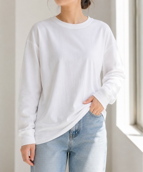 Mku Ekta(ムクエクタ)の「シンプルロンT(Tシャツ/カットソー・レディース・チャコールグレー/ブラック/ホワイト・S/M)」の7枚目の写真