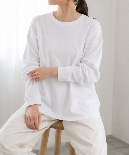 Mku Ekta(ムクエクタ)の「シンプルロンT(Tシャツ/カットソー・レディース・チャコールグレー/ブラック/ホワイト・S/M)」の16枚目の写真