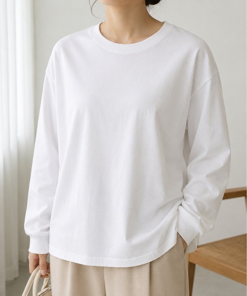 Mku Ekta(ムクエクタ)の「シンプルロンT(Tシャツ/カットソー・レディース・チャコールグレー/ブラック/ホワイト・S/M)」の17枚目の写真