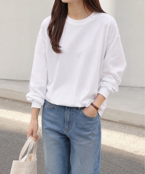 Mku Ekta(ムクエクタ)の「シンプルロンT(Tシャツ/カットソー・レディース・チャコールグレー/ブラック/ホワイト・S/M)」の9枚目の写真