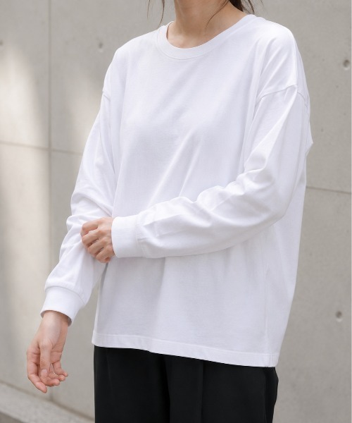 Mku Ekta(ムクエクタ)の「シンプルロンT(Tシャツ/カットソー・レディース・チャコールグレー/ブラック/ホワイト・S/M)」の19枚目の写真