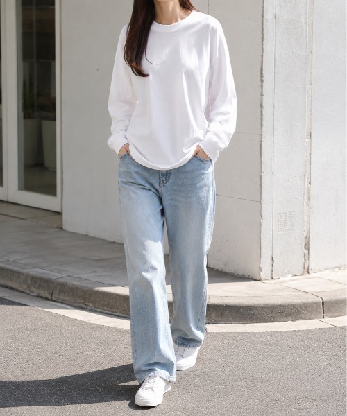 Mku Ekta(ムクエクタ)の「シンプルロンT(Tシャツ/カットソー・レディース・チャコールグレー/ブラック/ホワイト・S/M)」の8枚目の写真