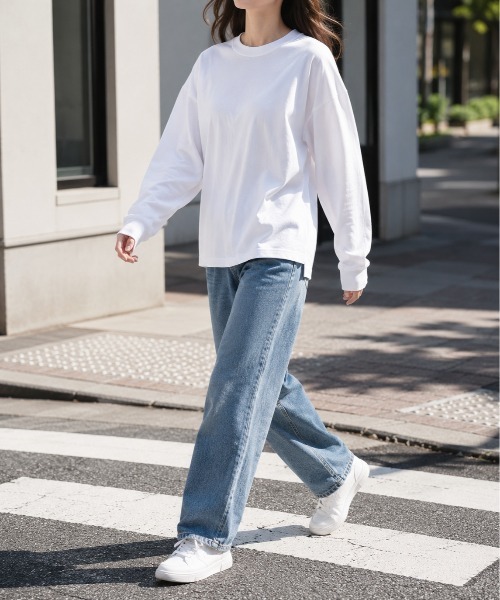 Mku Ekta(ムクエクタ)の「シンプルロンT(Tシャツ/カットソー・レディース・チャコールグレー/ブラック/ホワイト・S/M)」の10枚目の写真