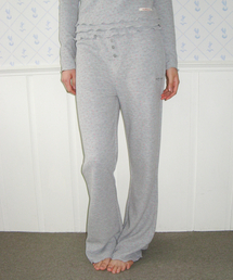 CLASSIC FLOWER BOOT CUT PANTS GREY