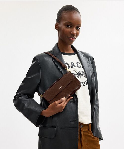 COACH(コーチ)の「エローラ トップ ハンドル クロスボディ バッグ(ショルダーバッグ・レディース・ブラウン系その他・ONE)」の4枚目の写真