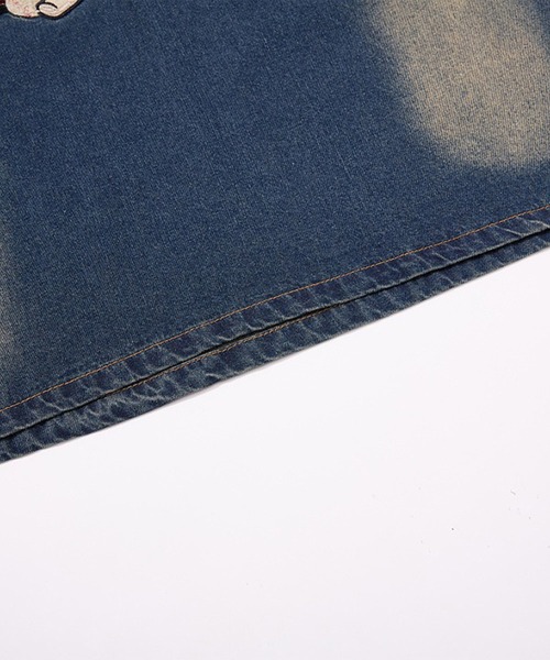HOOK（フック）の「HOOK ロゴ刺繍Vネックデニムプルオーバー（その他トップス・メンズ・インディゴブルー・FREE）」の8枚目の写真