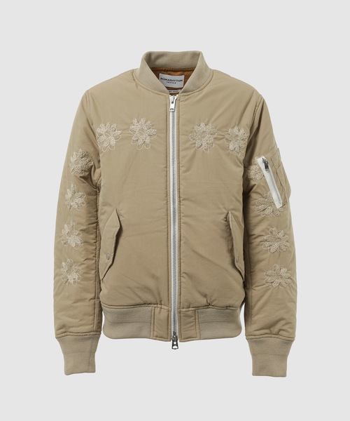 NOMA t.d.（ノーマティーディー）の「Flower Embroidery Flight Jacket（MA-1・メンズ・オリーブ/ブラック/ベージュ・3）」の2枚目の写真