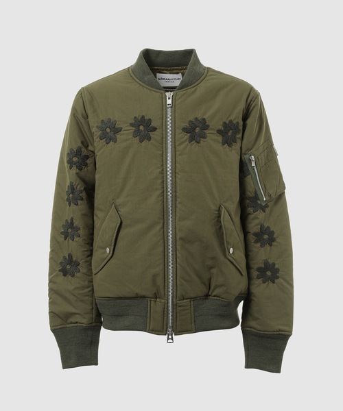 NOMA t.d.（ノーマティーディー）の「Flower Embroidery Flight Jacket（MA-1・メンズ・オリーブ/ブラック/ベージュ・3）」の3枚目の写真