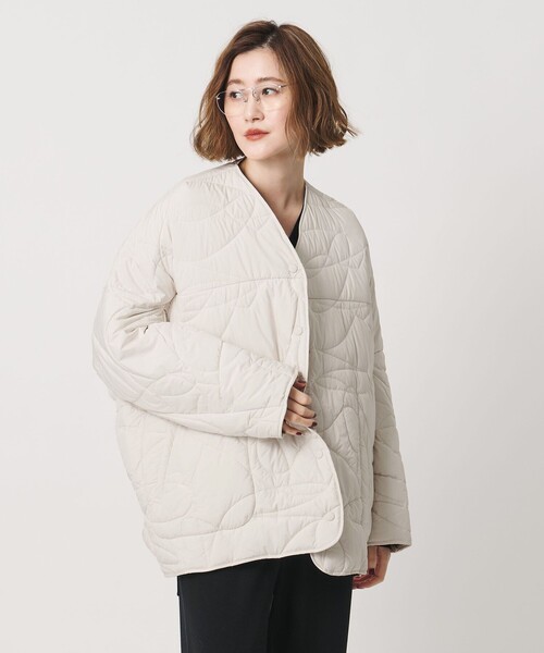 manipuri(マニプリ)の「【別注】<manipuri for conte>キルティングジャケット(その他アウター・レディース・ブラック/オフホワイト・FREE)」の2枚目の写真