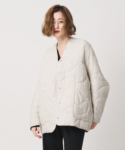 manipuri(マニプリ)の「【別注】<manipuri for conte>キルティングジャケット(その他アウター・レディース・ブラック/オフホワイト・FREE)」の3枚目の写真