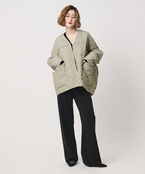 manipuri(マニプリ)の「【別注】<manipuri for conte>キルティングジャケット(その他アウター・レディース・ブラック/オフホワイト・FREE)」の9枚目の写真