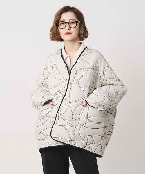 manipuri(マニプリ)の「【別注】<manipuri for conte>キルティングジャケット(その他アウター・レディース・ブラック/オフホワイト・FREE)」の13枚目の写真