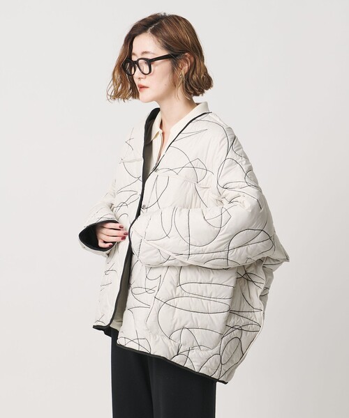 manipuri(マニプリ)の「【別注】<manipuri for conte>キルティングジャケット(その他アウター・レディース・ブラック/オフホワイト・FREE)」の14枚目の写真