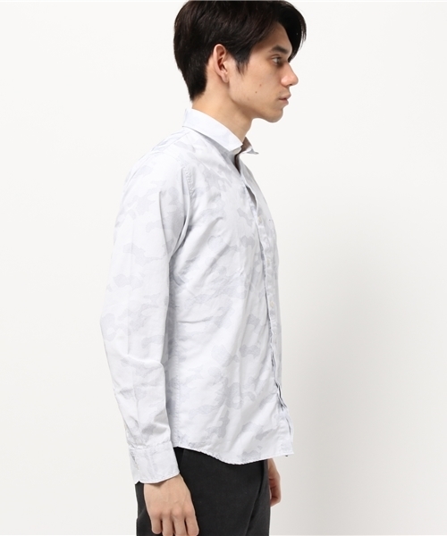 Denime（ドゥニーム）の「ロングスリーブカモガラシャツ（シャツ/ブラウス・メンズ・ブラック/ブルー・X-LARGE/MEDIUM/LARGE）」の3枚目の写真