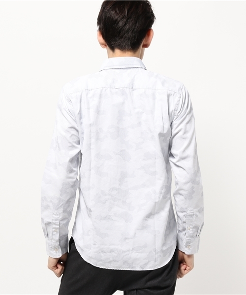 Denime（ドゥニーム）の「ロングスリーブカモガラシャツ（シャツ/ブラウス・メンズ・ブラック/ブルー・X-LARGE/MEDIUM/LARGE）」の4枚目の写真