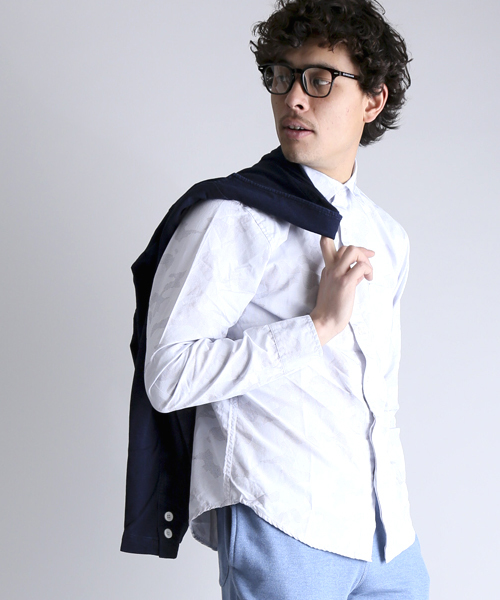 Denime（ドゥニーム）の「ロングスリーブカモガラシャツ（シャツ/ブラウス・メンズ・ブラック/ブルー・X-LARGE/MEDIUM/LARGE）」の10枚目の写真