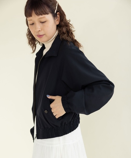 CHILD WOMAN(チャイルドウーマン)の「タータンチェック/Wトロ ハリントンジャケット(ブルゾン・レディース・ネイビー/レッド/グリーン・FREE)」の2枚目の写真