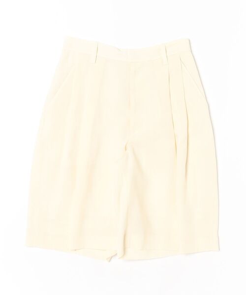 CLANE(クラネ)の「CLANE/クラネ/TENCEL HALF PANTS(その他パンツ・レディース・アイボリー/ブラウン系その他5・1)」の1枚目の写真
