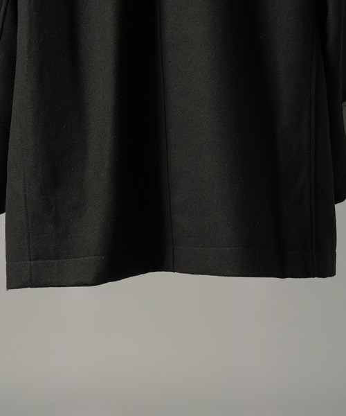 MAISON SPECIAL(メゾンスペシャル)の「《UNISEX》シープレザーメルトンコンビプライムオーバーハーフコート/Sheep Leather Melton Combination Prime-Over Half Coat【MAISON SPECIAL/メゾンスペシャル】(チェスターコート・メンズ・ブラック・2/1/0)」の17枚目の写真