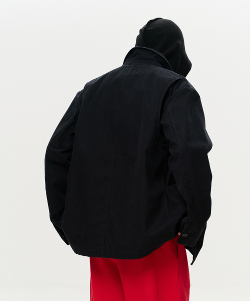 ERA(エラ)の「UNISEX ERA WASHED WORK JACKET - VINTAGE BLACK(その他アウター・レディース・その他・SMALL/MEDIUM/LARGE/X-LARGE)」の4枚目の写真