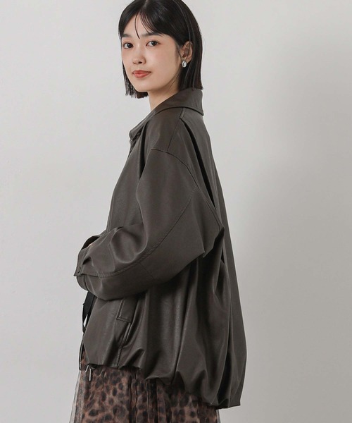 Gready Brilliant(グレディブリリアン)の「Fレザーバルーンブルゾン(ブルゾン・レディース・ブラック/ブラウン・38)」の17枚目の写真