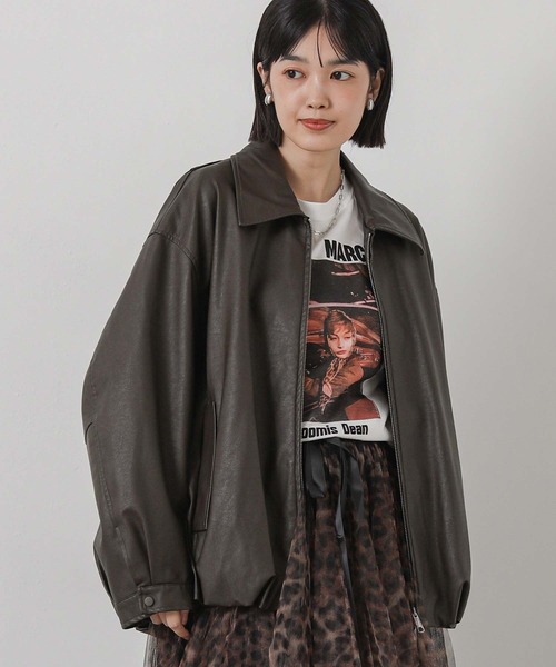 Gready Brilliant(グレディブリリアン)の「Fレザーバルーンブルゾン(ブルゾン・レディース・ブラック/ブラウン・38)」の19枚目の写真