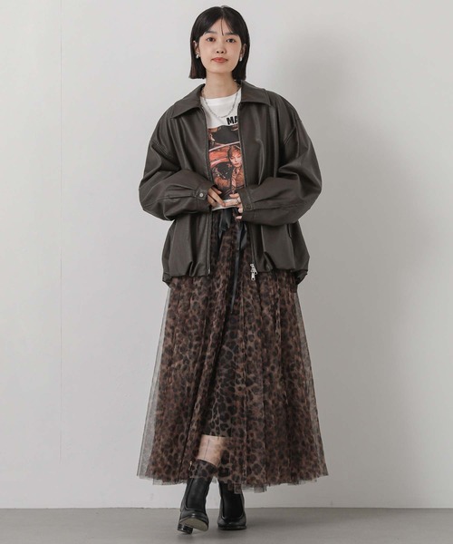 Gready Brilliant(グレディブリリアン)の「Fレザーバルーンブルゾン(ブルゾン・レディース・ブラック/ブラウン・38)」の12枚目の写真