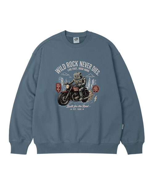 WILDROCK（ワイルドロック）の「Mecha Biker オーバーサイズスウェット_9 COL（スウェット・レディース・ブラウン/ベージュ/アイボリー/ブラック/ネイビー/ブルー/ダークグレー/チャコール/ピンク・LARGE/MEDIUM/SMALL）」の8枚目の写真