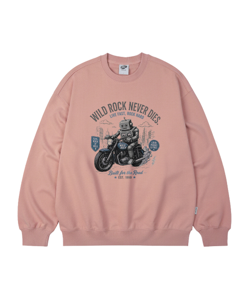 WILDROCK（ワイルドロック）の「Mecha Biker オーバーサイズスウェット_9 COL（スウェット・レディース・ブラウン/ベージュ/アイボリー/ブラック/ネイビー/ブルー/ダークグレー/チャコール/ピンク・LARGE/MEDIUM/SMALL）」の18枚目の写真