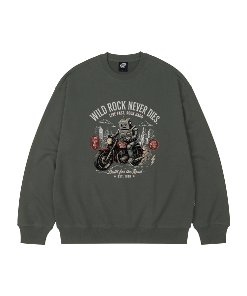 WILDROCK（ワイルドロック）の「Mecha Biker オーバーサイズスウェット_9 COL（スウェット・レディース・ブラウン/ベージュ/アイボリー/ブラック/ネイビー/ブルー/ダークグレー/チャコール/ピンク・LARGE/MEDIUM/SMALL）」の17枚目の写真
