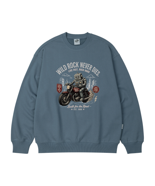 WILDROCK（ワイルドロック）の「Mecha Biker オーバーサイズスウェット_9 COL（スウェット・レディース・ブラウン/ベージュ/アイボリー/ブラック/ネイビー/ブルー/ダークグレー/チャコール/ピンク・LARGE/MEDIUM/SMALL）」の15枚目の写真