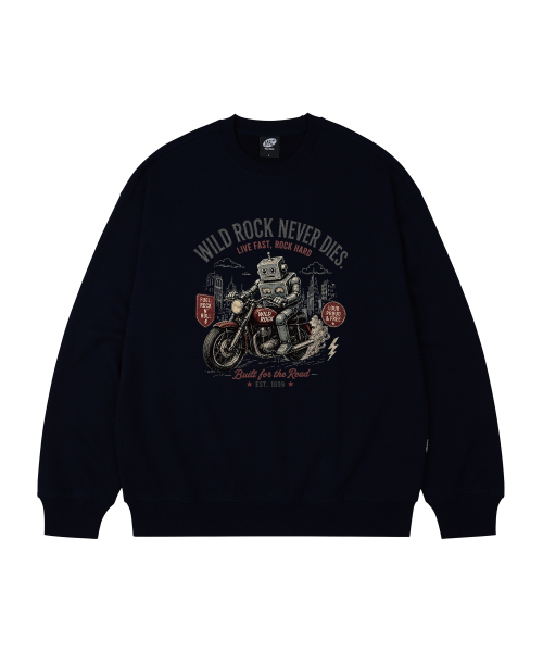 WILDROCK（ワイルドロック）の「Mecha Biker オーバーサイズスウェット_9 COL（スウェット・レディース・ブラウン/ベージュ/アイボリー/ブラック/ネイビー/ブルー/ダークグレー/チャコール/ピンク・LARGE/MEDIUM/SMALL）」の14枚目の写真