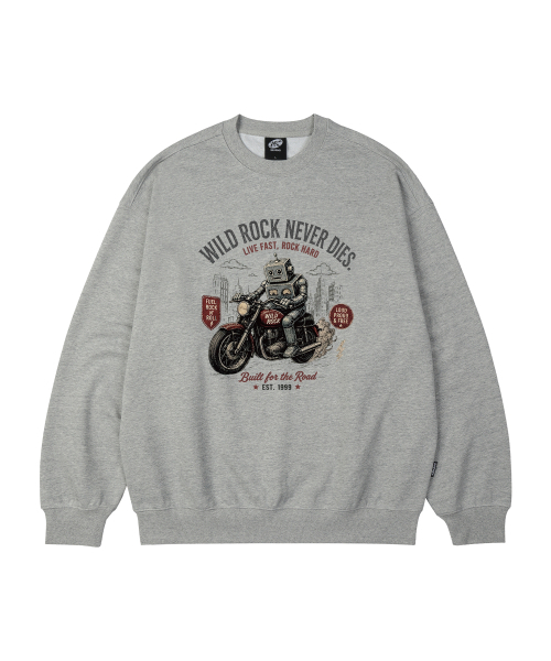 WILDROCK（ワイルドロック）の「Mecha Biker オーバーサイズスウェット_9 COL（スウェット・レディース・ブラウン/ベージュ/アイボリー/ブラック/ネイビー/ブルー/ダークグレー/チャコール/ピンク・LARGE/MEDIUM/SMALL）」の10枚目の写真